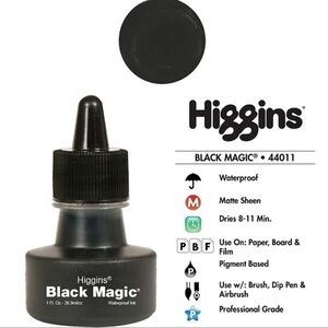 Higgins Black Magic Pigmented Drawing Ink 1 Fluid Ounce